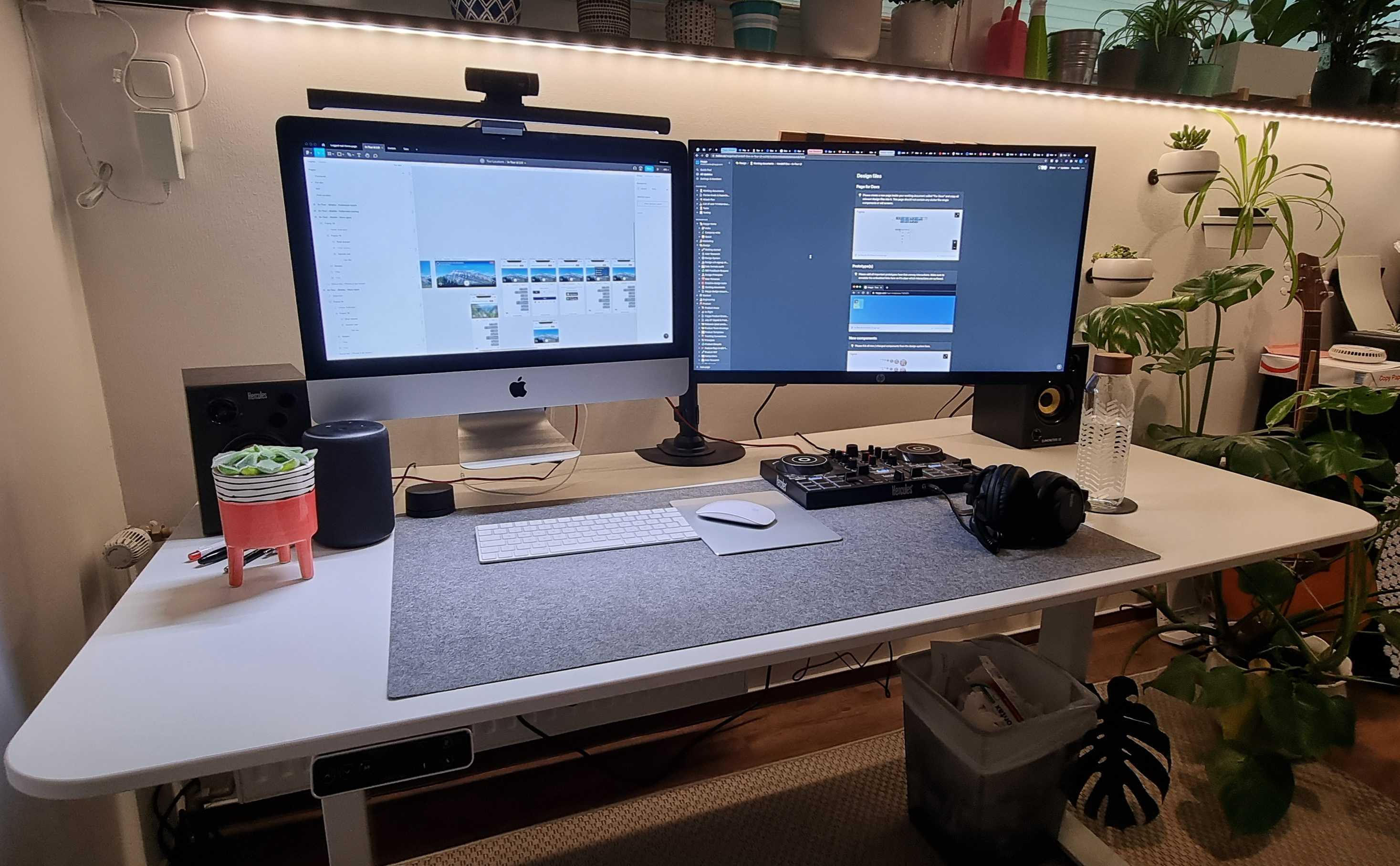 Florian's remote, home office set up as a digital product designer