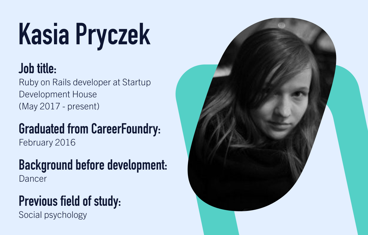 Kasia, a CareerFoundry web development graduate